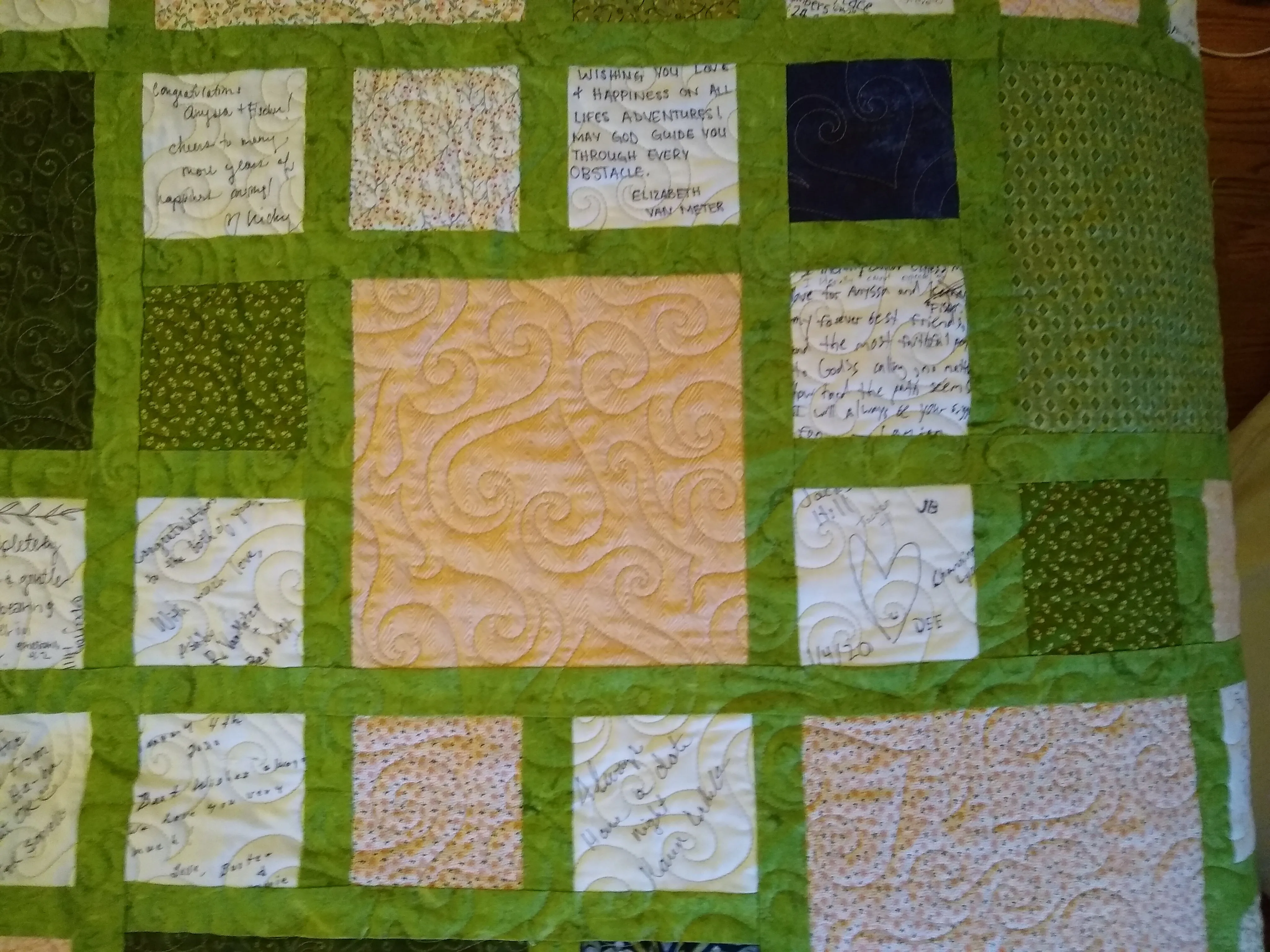 Anyssa and Fischer's Wedding Signature Quilt