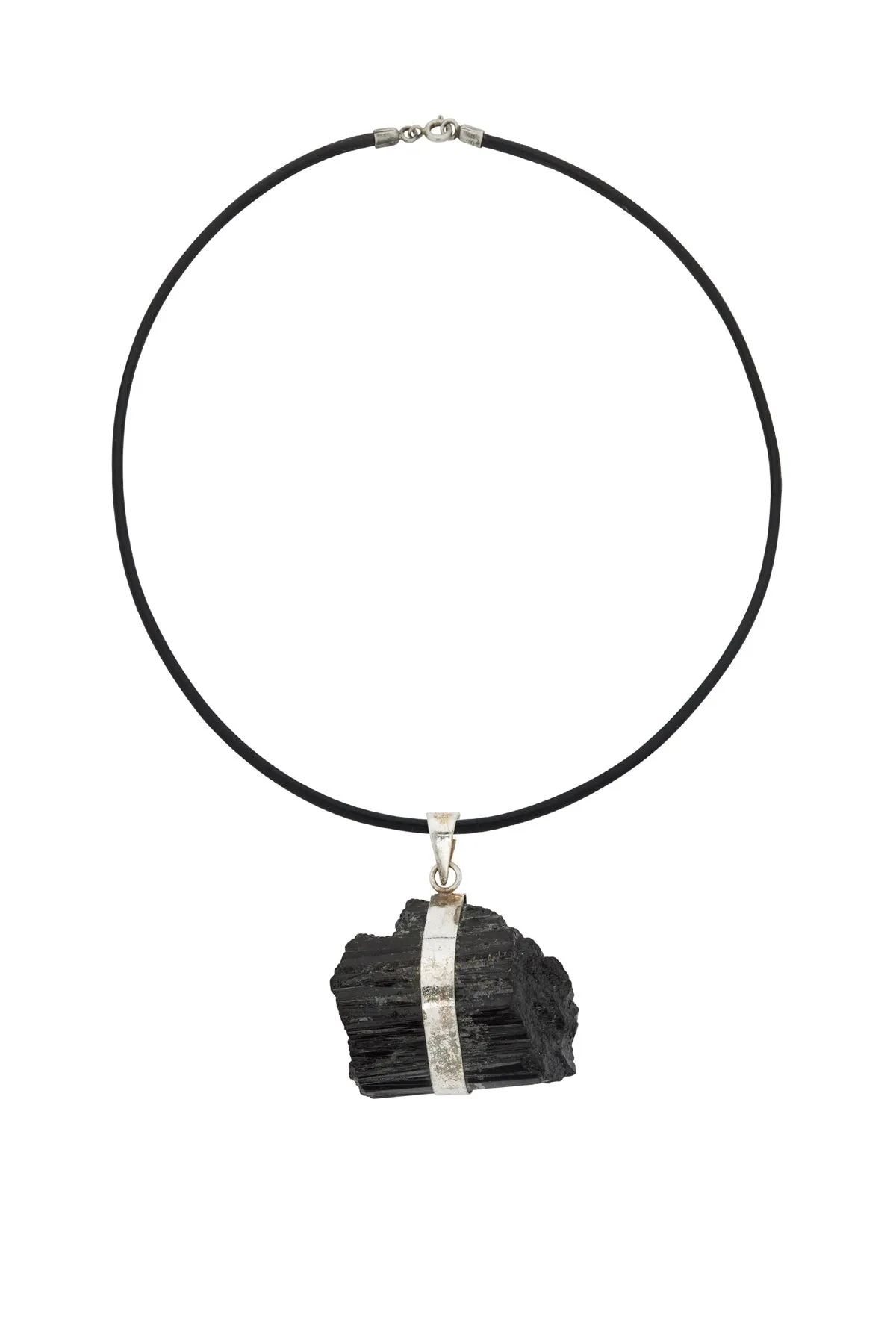 BLACK TOURMALINE SILVER PENDANT - 03