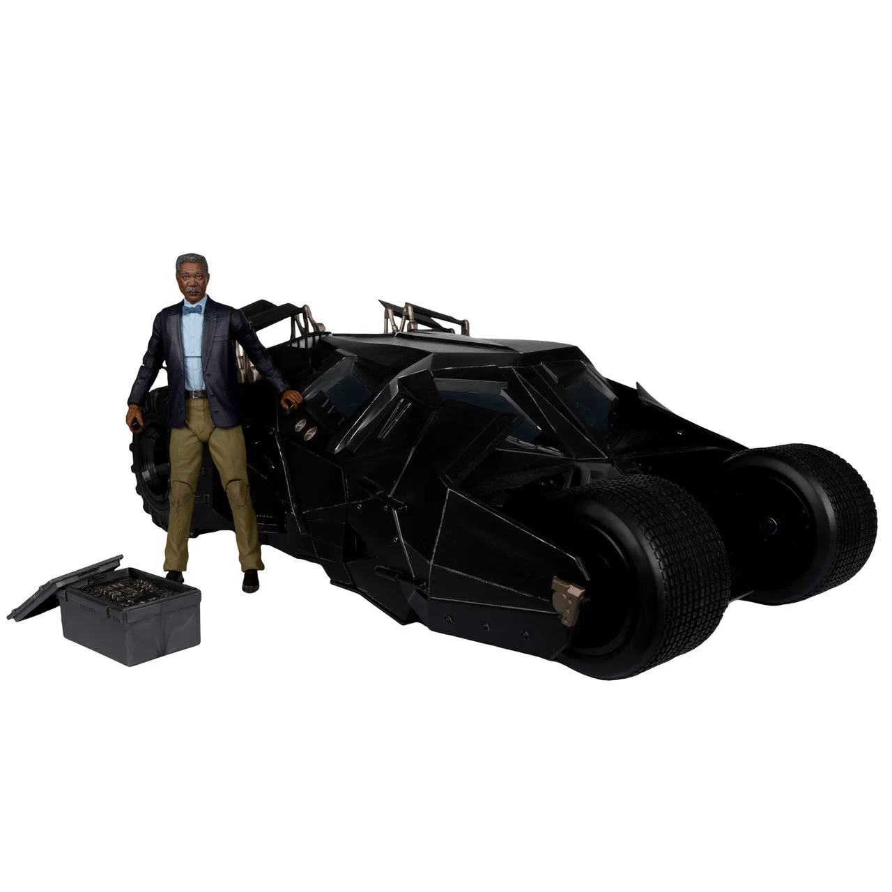 DC Multiverse Lucius Fox & Tumbler (The Dark Knight Rises) Gold Label Vehicle - McFarlane Toys (McFarlane Toys Store Exclusive)