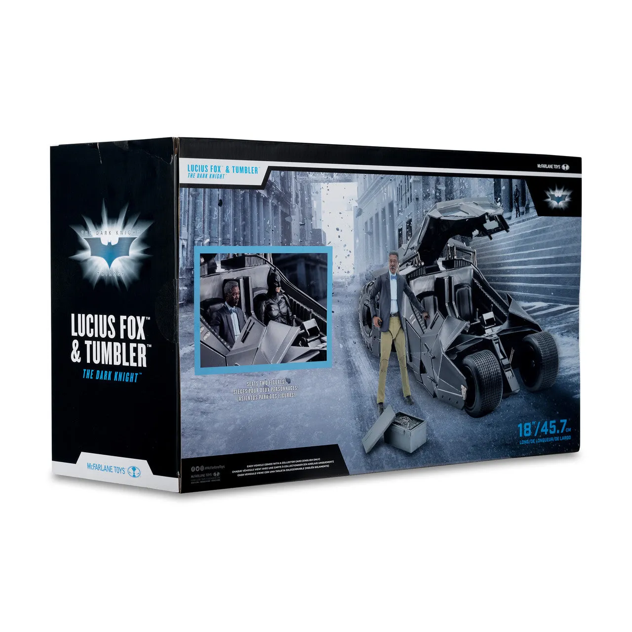 DC Multiverse Lucius Fox & Tumbler (The Dark Knight Rises) Gold Label Vehicle - McFarlane Toys (McFarlane Toys Store Exclusive)
