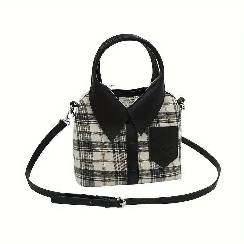 Fashionable Plaid Shirt Design Handbags