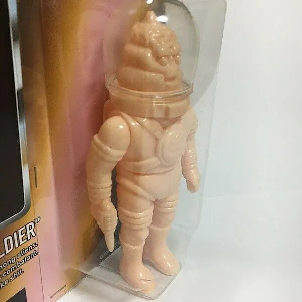 Goccodo Astrao Unkotsu Soldier Mini Sofubi Carded Blank Unpainted Flesh Colored Soft Vinyl Designer Toy