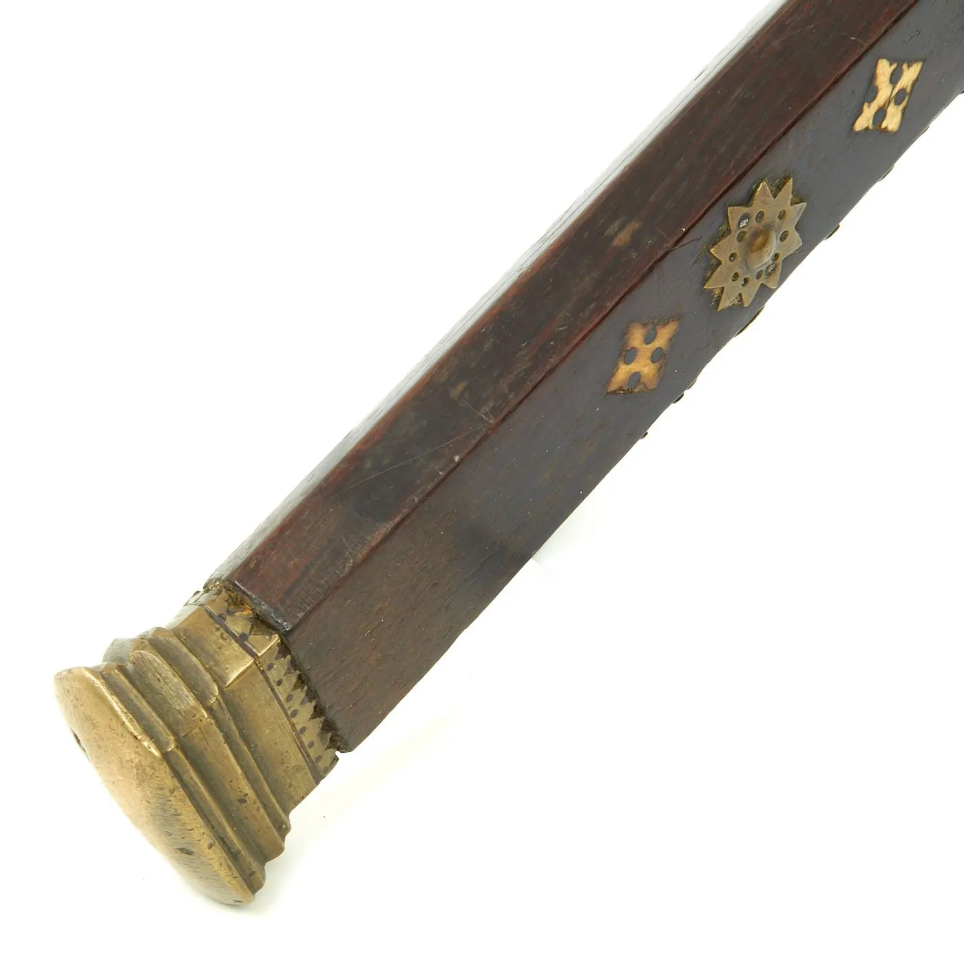 Original Indian Toradar Matchlock Musket with Gold Inlaid Damascus Barrel c. 1780 - 66" Long