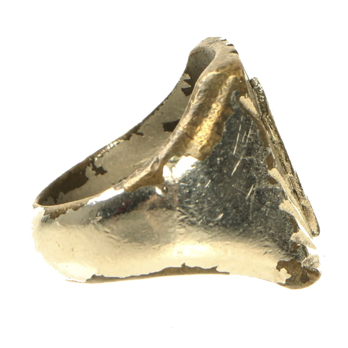 Original U.S. WWII Souvenir Ring Set - NSM Peru 1943, Philippines 1945 & Lightning Bolt Insignia
