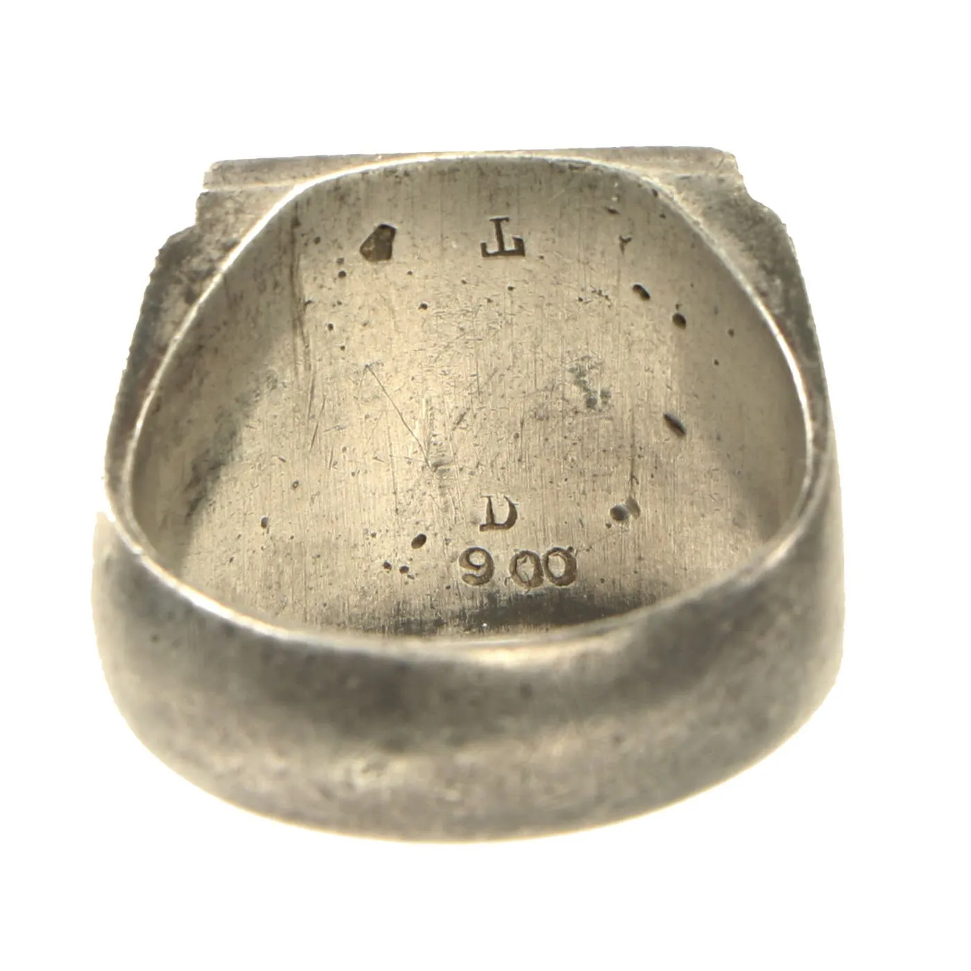 Original U.S. WWII Souvenir Ring Set - NSM Peru 1943, Philippines 1945 & Lightning Bolt Insignia