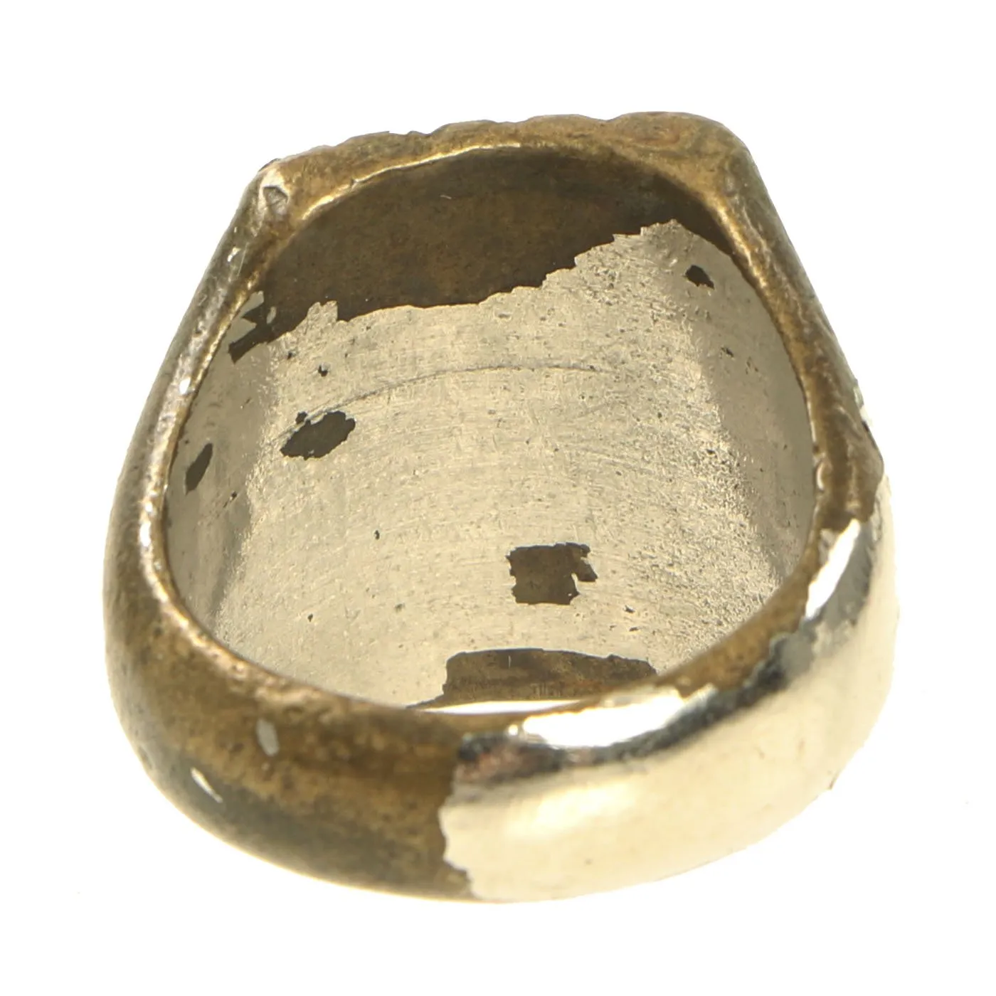 Original U.S. WWII Souvenir Ring Set - NSM Peru 1943, Philippines 1945 & Lightning Bolt Insignia
