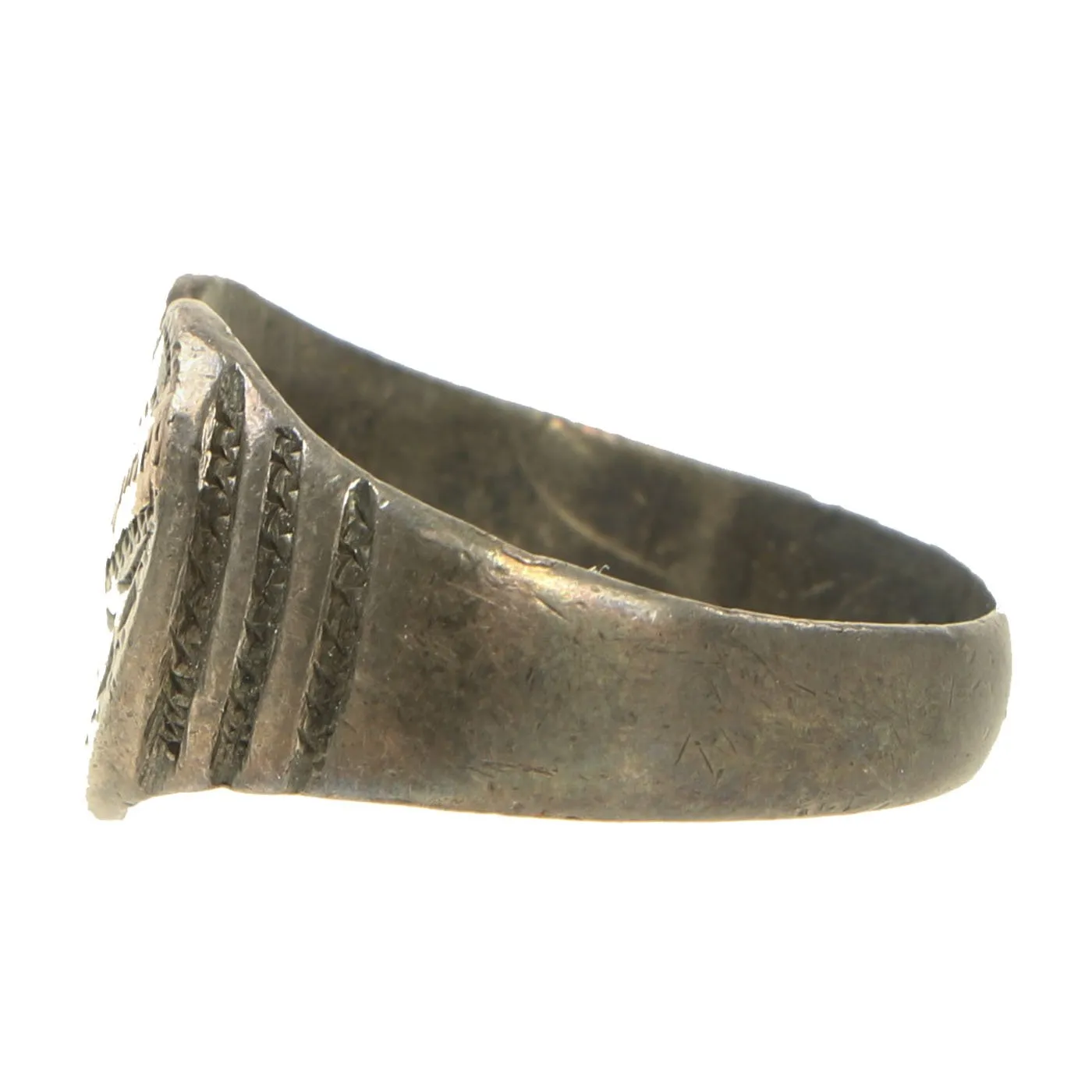 Original U.S. WWII Souvenir Ring Set - NSM Peru 1943, Philippines 1945 & Lightning Bolt Insignia