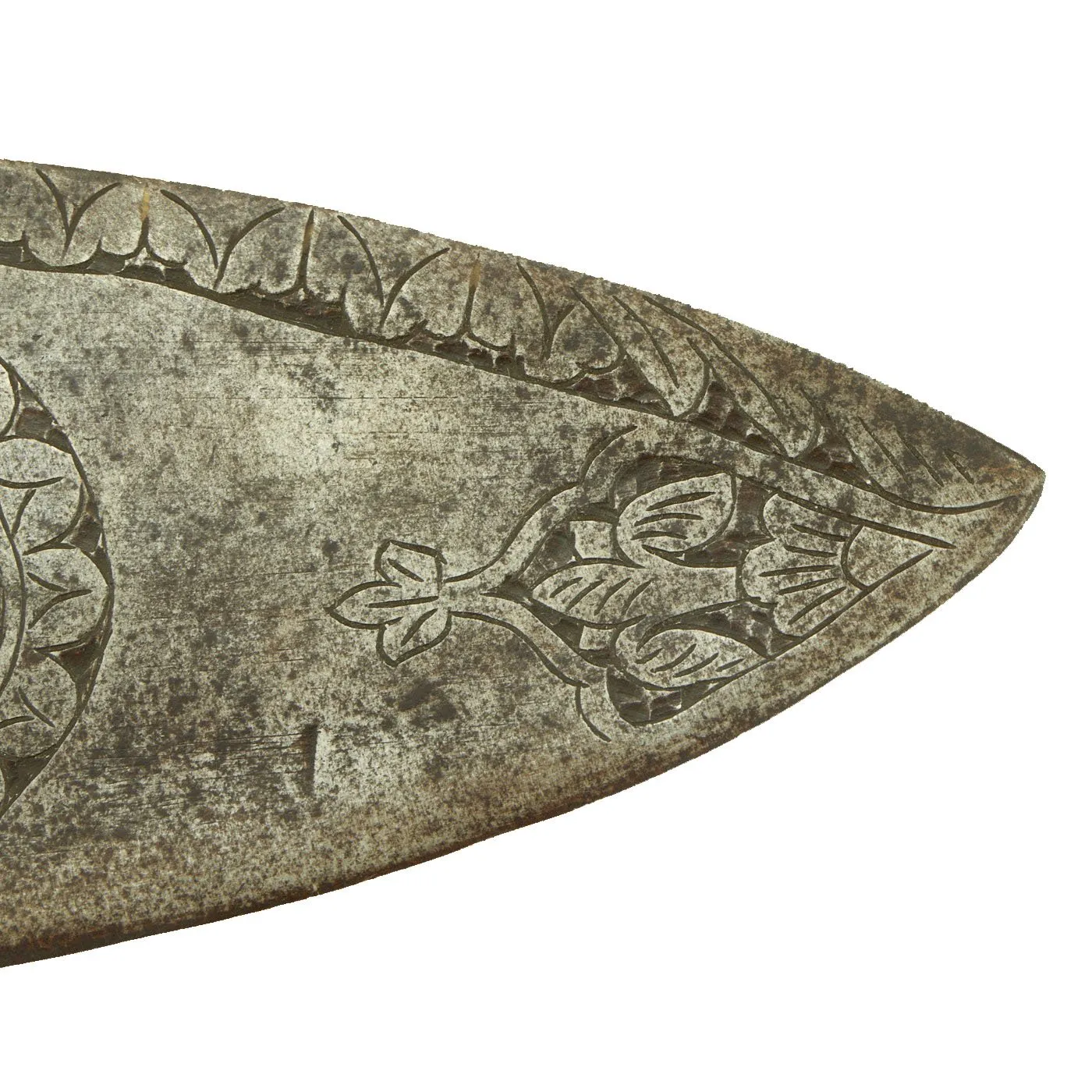 Original Victorian Era Massive Indian or Nepalese Large Decorated Kukri Style Executioner Sword with Tulwar Hilt