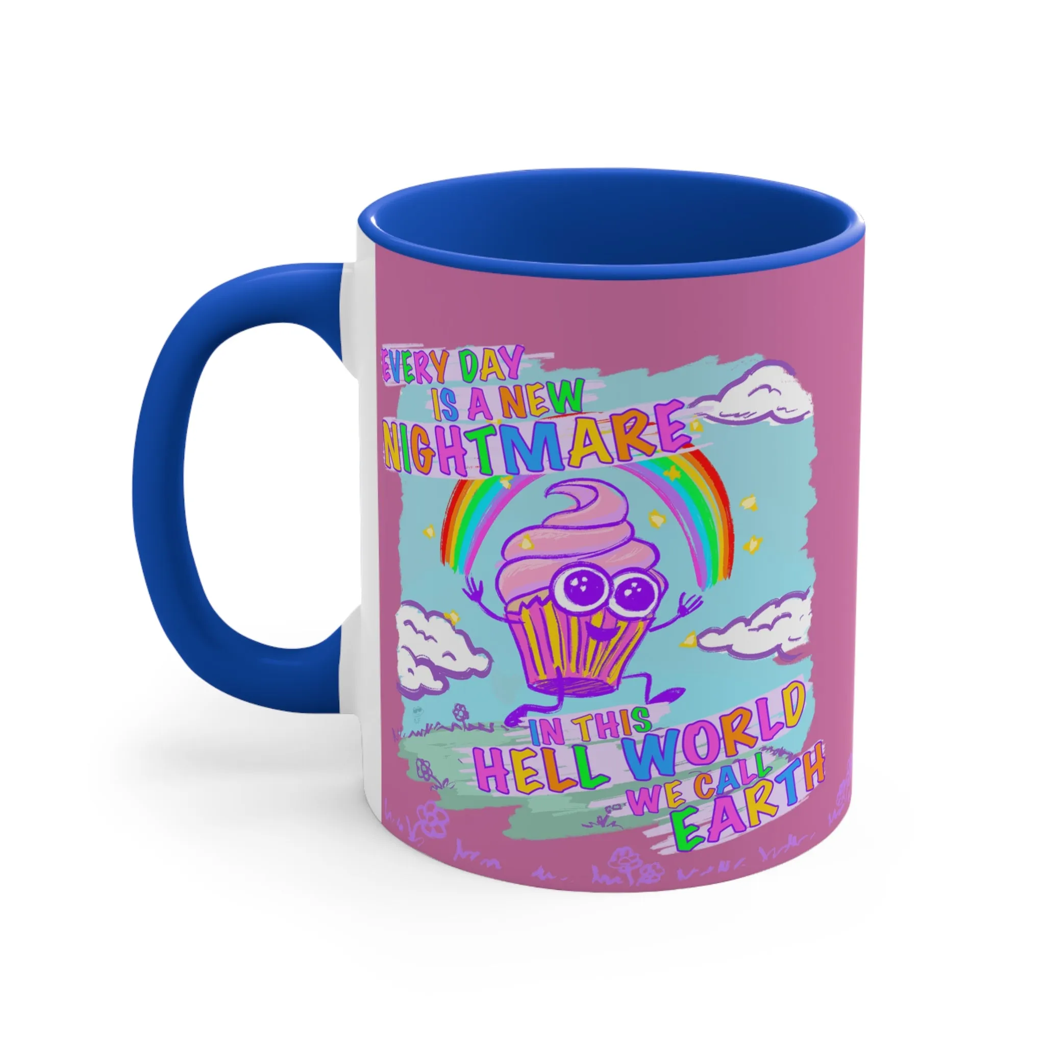 "Hell World" - Colorful Accent Mugs, 11oz