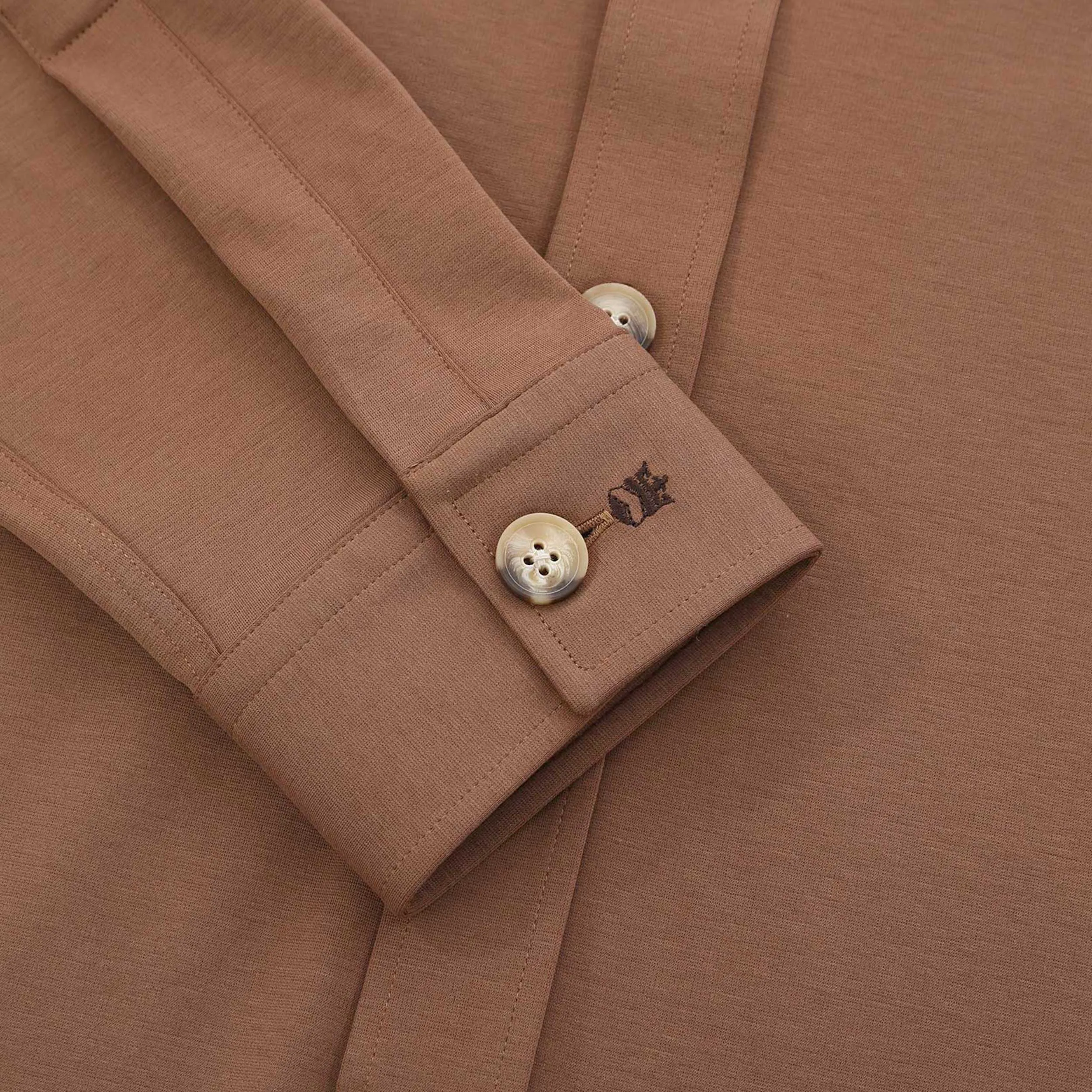 Thomas Maine Stretch Overshirt in Brown
