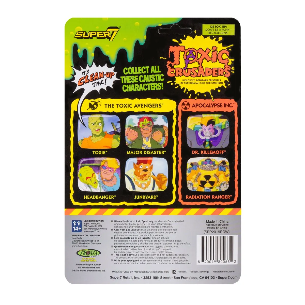 Toxic Crusaders Toxie 3 3/4-Inch ReAction Figure