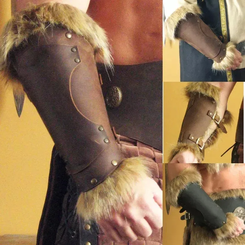 Viking Warrior Leather Bracer Steampunk