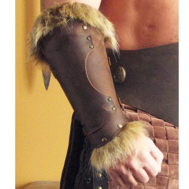 Viking Warrior Leather Bracer Steampunk