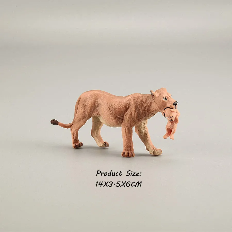 Wild Animals Model Tiger Lions leopard Educational Hand Painting Jungle Animals Action Figures Model Set Figurines for Toddler