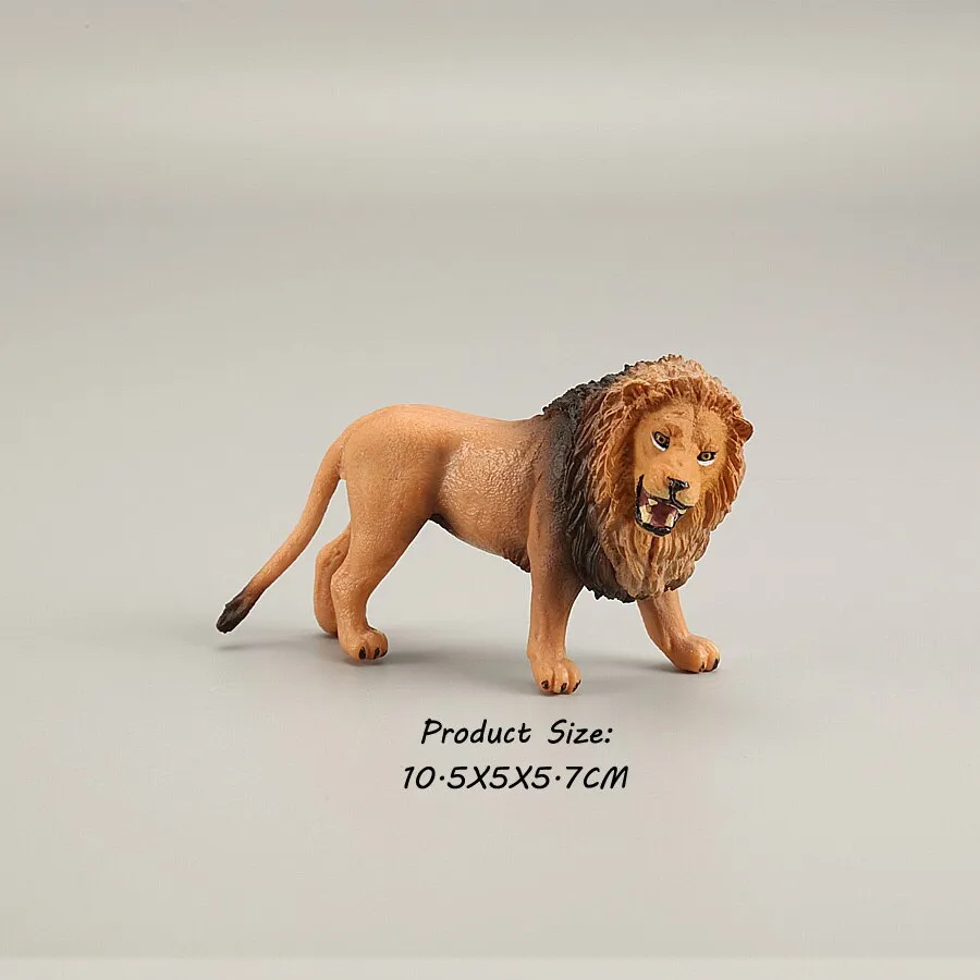 Wild Animals Model Tiger Lions leopard Educational Hand Painting Jungle Animals Action Figures Model Set Figurines for Toddler