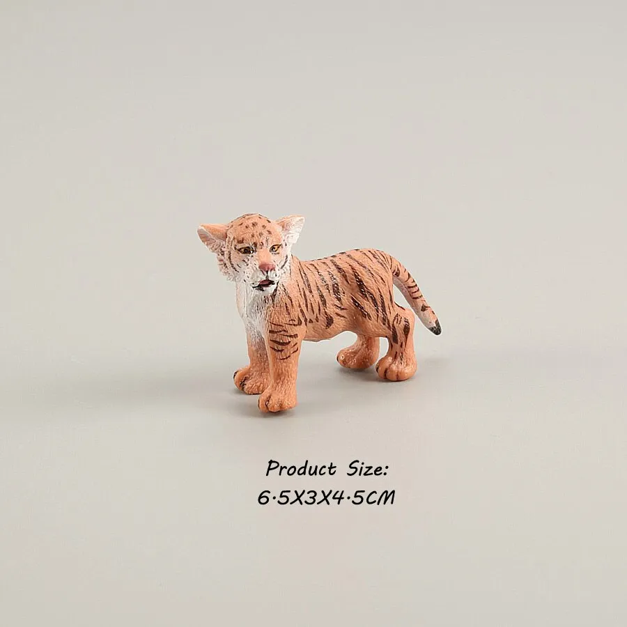 Wild Animals Model Tiger Lions leopard Educational Hand Painting Jungle Animals Action Figures Model Set Figurines for Toddler