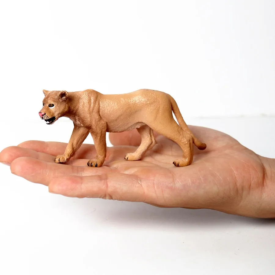 Wild Animals Model Tiger Lions leopard Educational Hand Painting Jungle Animals Action Figures Model Set Figurines for Toddler