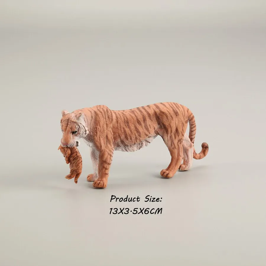 Wild Animals Model Tiger Lions leopard Educational Hand Painting Jungle Animals Action Figures Model Set Figurines for Toddler